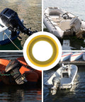 Six Pack Gearcase Drain Plug Seal Washer Gaskets For Mercury Outboard Motors 6 Pcs Rubber Iron Construction Marine Grade Seals For Leak Free Fit And Easy Replacement yellow seal washer on boat outboards