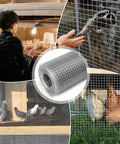 Galvanized Hardware Cloth 1/4 Inch Mesh 16 Inch By 20 Foot Wire Roll for chicken coop, rabbit, and snake barrier, with raccoon and birds.