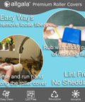 Professional Grade 9 Inch Paint Roller Covers 144 Case Pack Heavy Duty Zero Fuzz Lint Free 1/2 In Nap Sleeves cleaning methods.