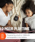 Clip 4 Portable Mini Bluetooth Speaker with Carabiner IP67 Waterproof near two people lying on a blanket.