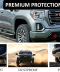 GMC Sierra 1500 Red Tow Hook Covers Set for 2019 2020 2021 2022 2023 2024 2025, showcasing waterproof and dustproof features