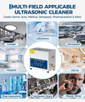 6L Ultrasonic Cleaner With Heated Function Digital Timer And Stainless Steel Tank 40kHz 240W for various cleaning applications