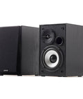 4 Inch Active Bookshelf Speakers With 24W RMS Front Ported Desktop Studio Monitor For Computer Use, Powered 2.0 Speaker Set, Classic Wood Finish