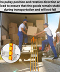 Workers loading boxes onto truck using Foldable Manual Gravity-Powered Conveyor Roller System Portable 15 Inch Wide By 78 Inch Long