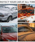 Four Pack Disposable Plastic Car Covers With Elastic Band Universal Indoor Garage Shield For Sedans And SUVs in different weather conditions