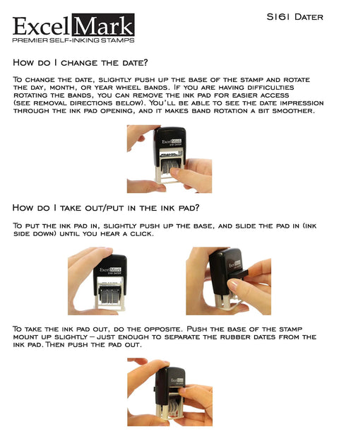 Top Shelf Self Inking Rubber Date Stamp With Emailed Marking, Compact Black Ink Office Gear for changing ink pad.