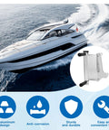 Two Step Emergency Reboarding Ladder For Boats Quick Deploy Jack Plate Boat Ladder With Foldable Twin Steps For Fast Reentry After A Swim Rotates Out Easily And Snaps In Secure When Not In Use, all-aluminum