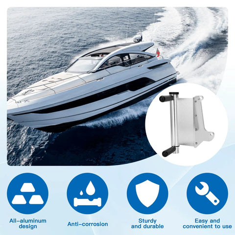 Two Step Emergency Reboarding Ladder For Boats Quick Deploy Jack Plate Boat Ladder With Foldable Twin Steps For Fast Reentry After A Swim Rotates Out Easily And Snaps In Secure When Not In Use, all-aluminum