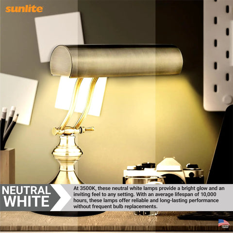 Plug-In Twin Tube CFL Lamp 24W 1800 Lumens 3500K Neutral White 4 Pin 2G11 Base 120 Volts on desk fixture lighting a home office