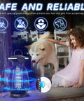 Beast Mode Outdoor Bug Zapper For Mosquitoes And Flies Waterproof Insect Killer Trap Lamp 4200V Electric LED Light in use on porch