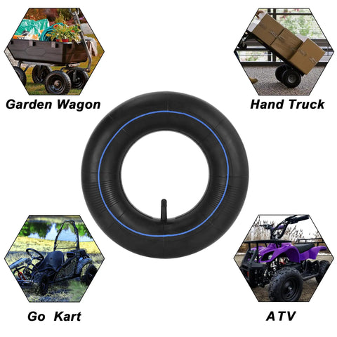 2-Pack 3.50 4.00 6 Inner Tubes Heavy Duty TR13 Straight Valve Stem Replacement for Garden Wagon, Hand Truck, Go Kart, ATV