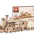 3D Wooden Puzzle Kit For Adults Mechanical Train Model One Eighty Scale Prime Steam Express No Glue Needed Brain Teaser Vehicle