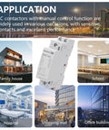 No More Panel Buzz 25A AC DC Contactor 2 Pole 2NO for Level Two EV Chargers used in family house, school, hospital, shopping mall and office.