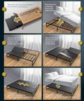 Installation steps for Rock Solid Queen Bunkie Board 10mm Slim Low Profile Mattress Support 60x80 on a bed frame.