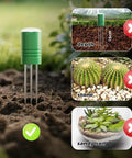 Expandable Twelve Zone Wireless Plant Monitor Kit With Indoor LCD Hub And TDR Four In One Plant Water Meter in soil demonstration