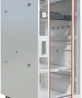 Beast Mode 32U Gray Floor Standing Server Rack Cabinet 35 Inch Deep With Built In Cooling Fan Removable Side Panels Locking Glass Door for IT Gear.