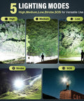 5 lighting modes of 4 Pack Rechargeable LED Flashlights With 990,000 Lumens Ultra Bright Go To Light, Waterproof Build, Adjustable Beam