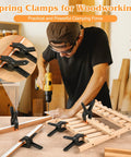 Heavy Duty 4.5 Inch Plastic Spring Clamps Set of 10 Backdrop Clips for Balloon Arches, Photography, Woodworking in use by craftsman