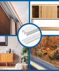 1/4 Inch Panel Sliding Door Track Kit With 48 Inch White Plastic Upper And Lower Tracks Pack Of 2 USA Made All Inclusive System