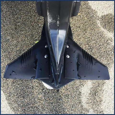 Top view of Two Pack Marine Grade Stabilizing Fins For Outboard Motors Up To 150HP Boost Speed Balance And Stability With External Hydrofoil