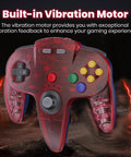 Two Pack Wireless N64 Controller For Switch 1 And 2 And N64 Console Clear Yellow Red Lag Free Two Point Four GHz Wireless