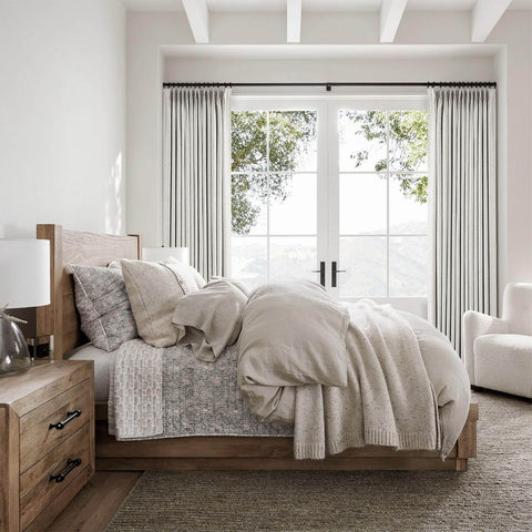 Extra Wide Blackout Linen Drapery Panel With Hooks, Pinch Pleat Curtains For Patio Sliding Doors And Large Windows, 72 By 96 Inches One Panel