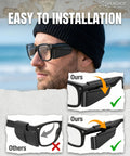 Man wearing Side Shields For Meta Gen 2 Silicone Smart Glasses Shields Clip On For Wayfarer Skyler Headliner And Oakley Meta HSTN