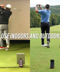 Golfers using Mobile Golf Launch Monitor With GPS Tracking For Indoor And Outdoor Golf Simulators Swing Analyzer And Tracker