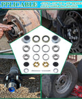 OZISENS 2-pack trailer bearing kit for 1-3/8 to 1-1/16 in spindles, 3500 lb, seals, caps, cotter pins, nuts, washers