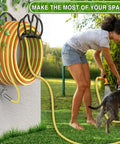 Heavy Duty Garden Hose Holder Wall Mount With Dual Support To Prevent Wobble Holds Up To 125 Feet Of Hose Metal Storage Reel Rack