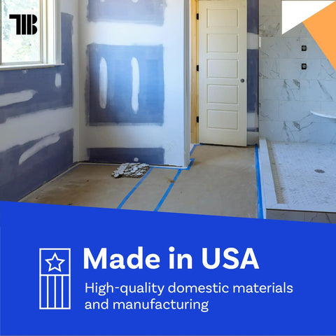 Brown Rosin Masking Paper Roll 36 Inch By 166 Feet 69 Pound Heavy Duty Floor Protection installed in a room under renovation