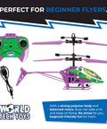 Buzz Lightyear Remote Control Helicopter With LED Lights For Kids Eight Plus Easy Fly Coaxial RC Chopper displayed with controller