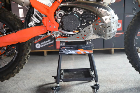 Detachable Dirt Bike Stand With Wheels And Tool Tray, Heavy Duty Maintenance Stand For Dirt Bikes And Pit Bikes, Movable Motorcycle Lift With Locking Casters
