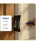 Inflatable Air Wedge Bag Pump With Medium Shim And Leveling Tool, Heavy Duty Pro Grade Ballistic Nylon Air Jack for Door Alignment