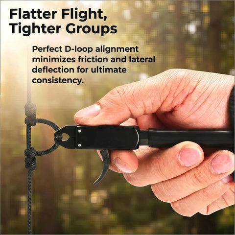 Hand holding 360 Degree Rotating Caliper Bow Release For Compound Bow Ambidextrous Archery Release with trigger pull