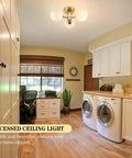 Laundry room with Cool Three Light Globe Sputnik Ceiling Light In Gold Finish With Milk Glass Shades for modern decor
