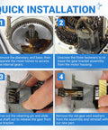 Quick installation steps for Mixer Worm Gear Replacement Set For Whirlpool And KitchenAid Mixers Replaces 4162897 4169830