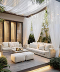 Outdoor Mosquito Netting Panels For Patio Waterproof And Bug Proof Mesh Curtains Extra Wide 118 Inch installed in sunroom