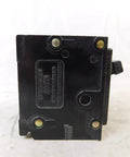 BR250 2 Inch 50 Amp Double Pole Interchangeable Circuit Breaker For Home Garage And Panel Upgrades, Beefy Yet Easy Plug In Replacement, Heavy Duty Electrical Breaker For Residential And Light Commercial Power Needs, black rear view