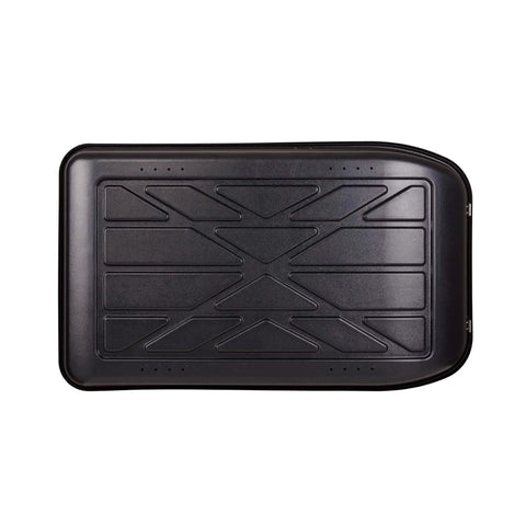 Top view of Vista XL Rear-Opening Cargo Box Black 18 Cu Ft UV-Resistant ABS Roof Rack Storage Tool-Free Mounting Includes Lock And Key For Secure