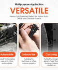 Heavy Duty Nylon Cable Tie Buckles Set For Cars Universal Fit With Rock Solid Pin And Button Design Self Locking UV Resistant Easy Install No Tools Needed