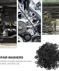 Spring Wave Washer Set 500 Piece Assortment Kit With Three Wave Compression Washers For Machine Fastening High Elasticity And Vibration Dampening Smooth Surface Gasket Washers For Bolts And Screws, black repair washers for automotive and shop use