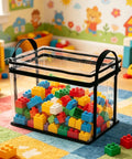 Heavy Duty Clear Zipper Storage Bags With Handles For Moving Ready Organization And Document Protectors Super thick bag holding colorful building blocks.