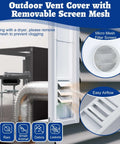 Window Vent Kit With Louvered Cover For 3 Inch And 4 Inch Vent Hose Fits Dryers Laser Engravers And 3D Printer Enclosures