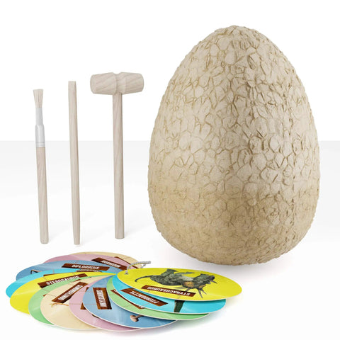 Jumbo Dino Egg Surprise With Twelve Collectible Dinosaurs Inside One Giant Easter Egg For Easter Gifts And Stem Learning Dig Kit
