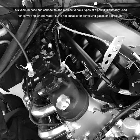 Awesome 70 PCS Car Vacuum Line Kit with Durable 5Ft Hoses And 64 Connectors For Easy Vehicle Piping Fixes With 130PSI Pressure Rubber Sets In Sizes Like 1/8 To 3/8, installed in engine bay