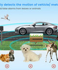 Solar Wireless Driveway Alarm For Cars Only Easy Car Only Vehicle Detector With Low False Alarms Weatherproof Outdoor Sensor Works In Rain Or Snow Temperature Range Minus Four To One Forty Fahrenheit Quick Setup And Reliable Alerts, sensor and car