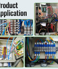 Heavy Duty 15A Screw Terminal Block With 12 Position Dual Row Covered Design in use in various electronic wiring setups