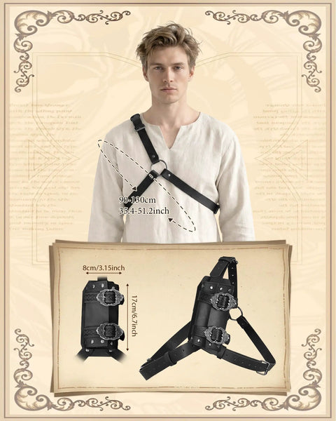 Adjustable Back Sword Frog In Premium Faux Leather Vintage Medieval Sword Sheath Holster Renaissance Warrior Costume Accessory