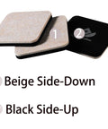 4 Inch Square Felt Sliders For Hard Floors, Heavy Duty Reusable Furniture Movers, Protect Hardwood And Tile Surfaces